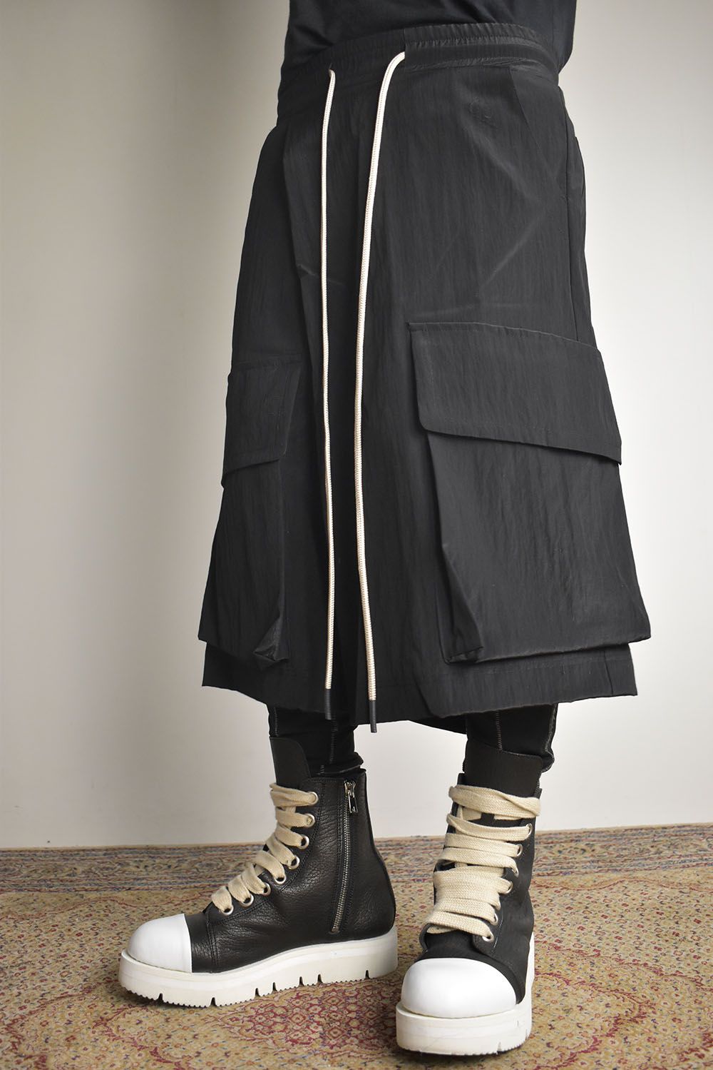 Skirt Shorts"Black / Cream" /スカートショーツ"ブラック/クリーム"