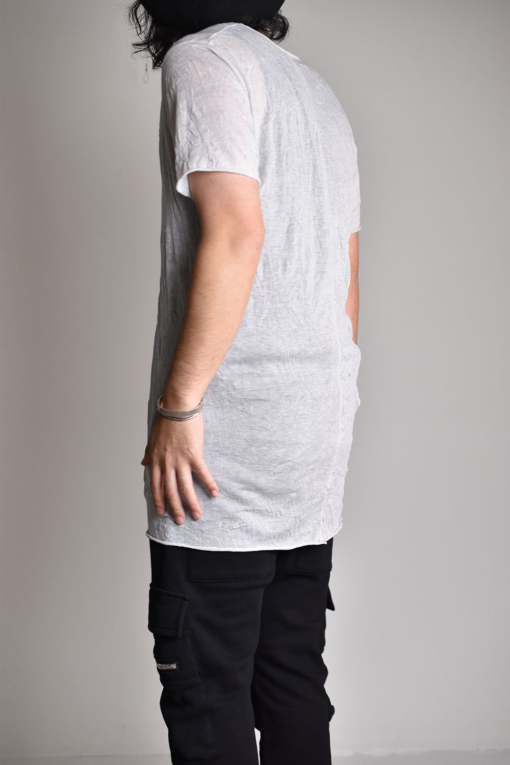 《2026SS先行予約》Gauze Washer V Neck Tee"Black/White/Ivory/Beige/Grey" / ガーゼワッシャーVネックTee"ブラック/ホワイト/アイボリー/ベージュ/グレー"