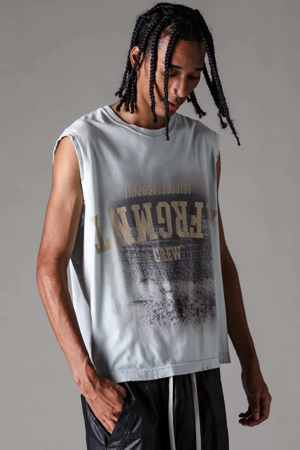 《2027SS先行予約》AFRGMNT Short Tank "Burnt Black / Ecru / Smoky Indigo / Ash Mint " / AFRGMNT ショートタンク"バーントブラック / エクリュ /スモーキーインディゴ /アッシュミント"