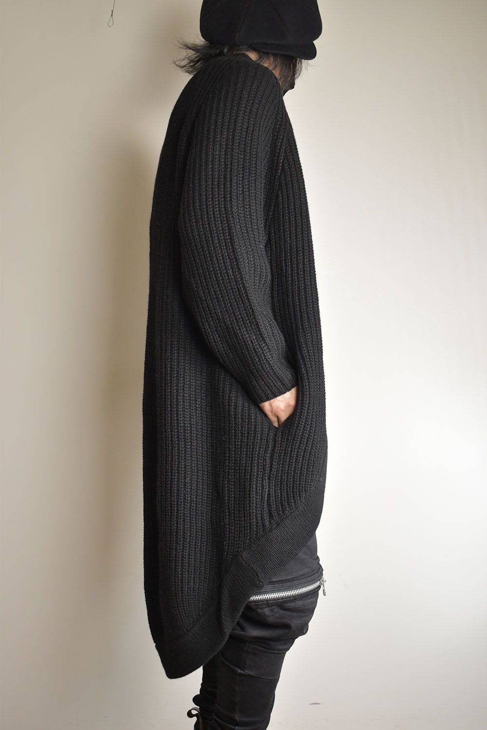 Knit Long Cardigan"Black"/ニットロングカーディガン"ブラック"