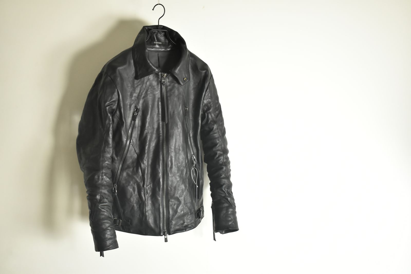 Horse Leather Collar Detachable Jacket"Black" / ホースレザーカラーデタッチャブルジャケット"ブラック"