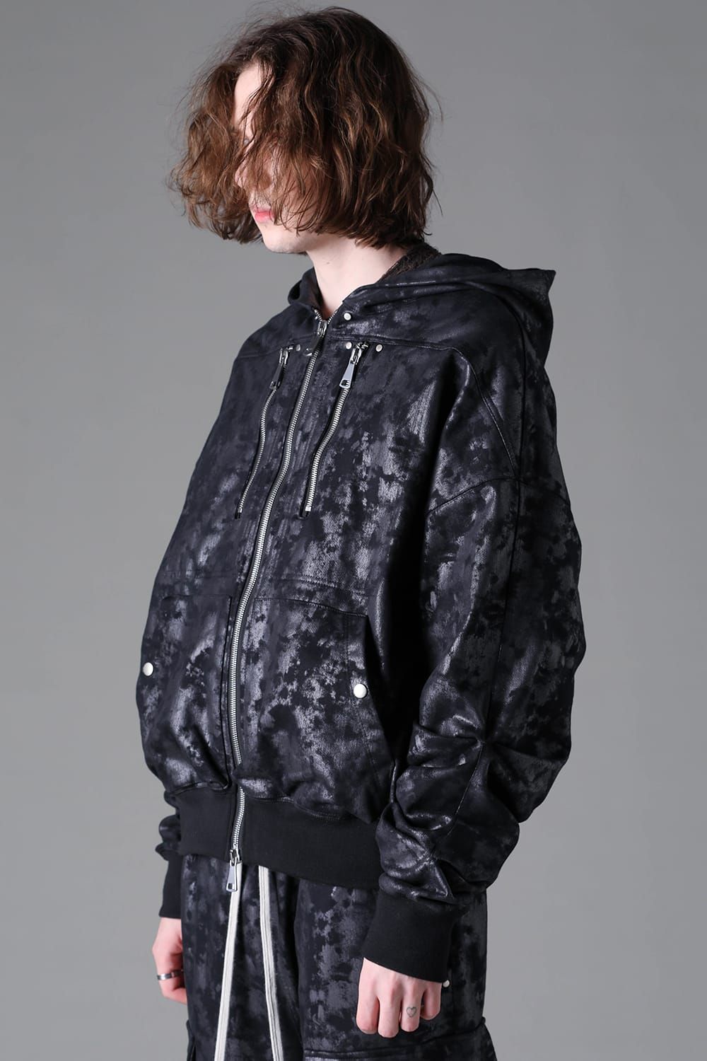 《2026AW先行予約》Swaet Zip Hoodie Blouson"Black / L.Grey" / スウェットジップフーディブルゾン"ブラック/ライトグレー"