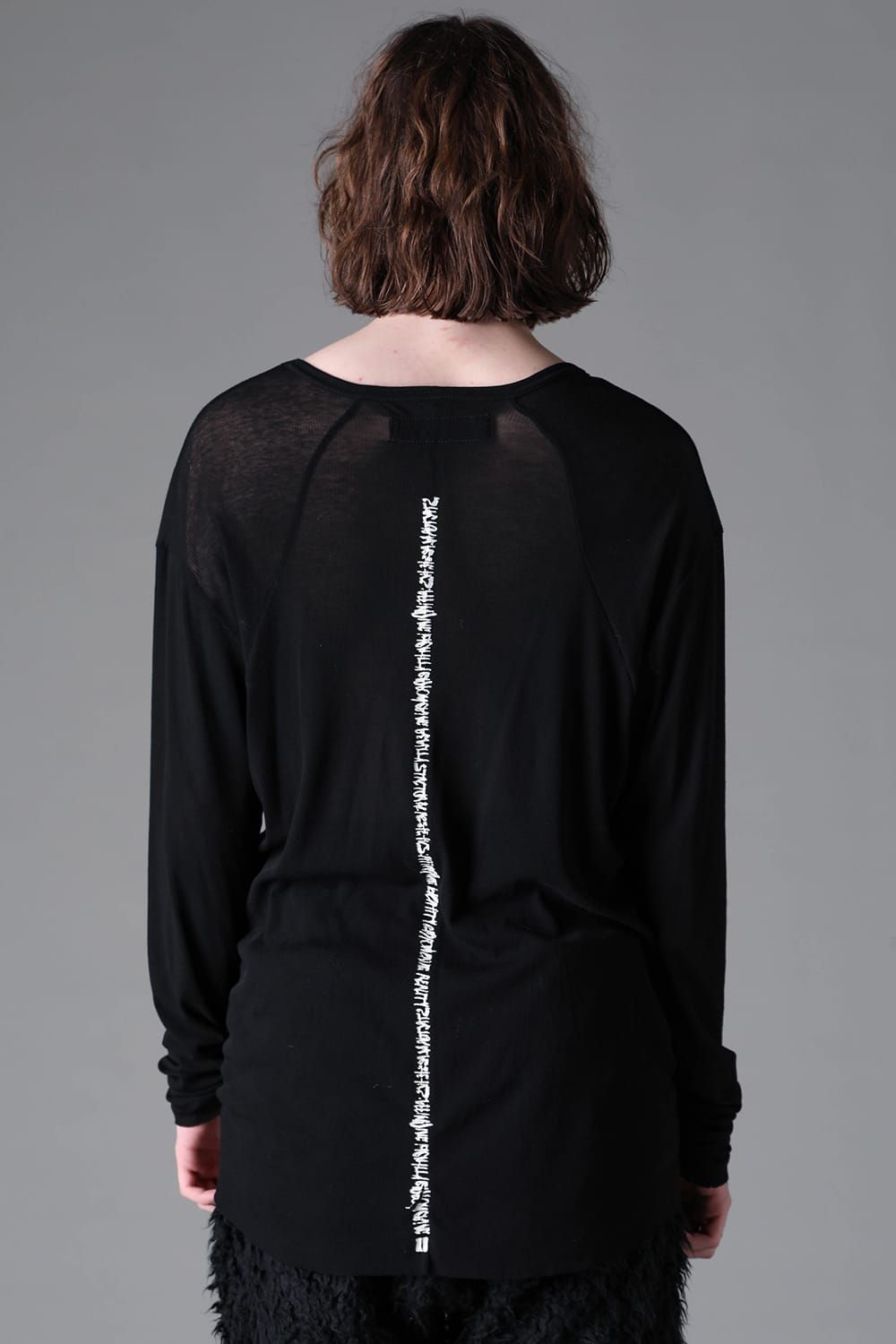 《2026AW先行予約》Back Printed Rib Long  Sleeve Tee"Black / D.Grey / Ivory /Khaki"バックプリントリブロングスリーブTee"ブラック/ダークグレー/アイボリー/カーキ"