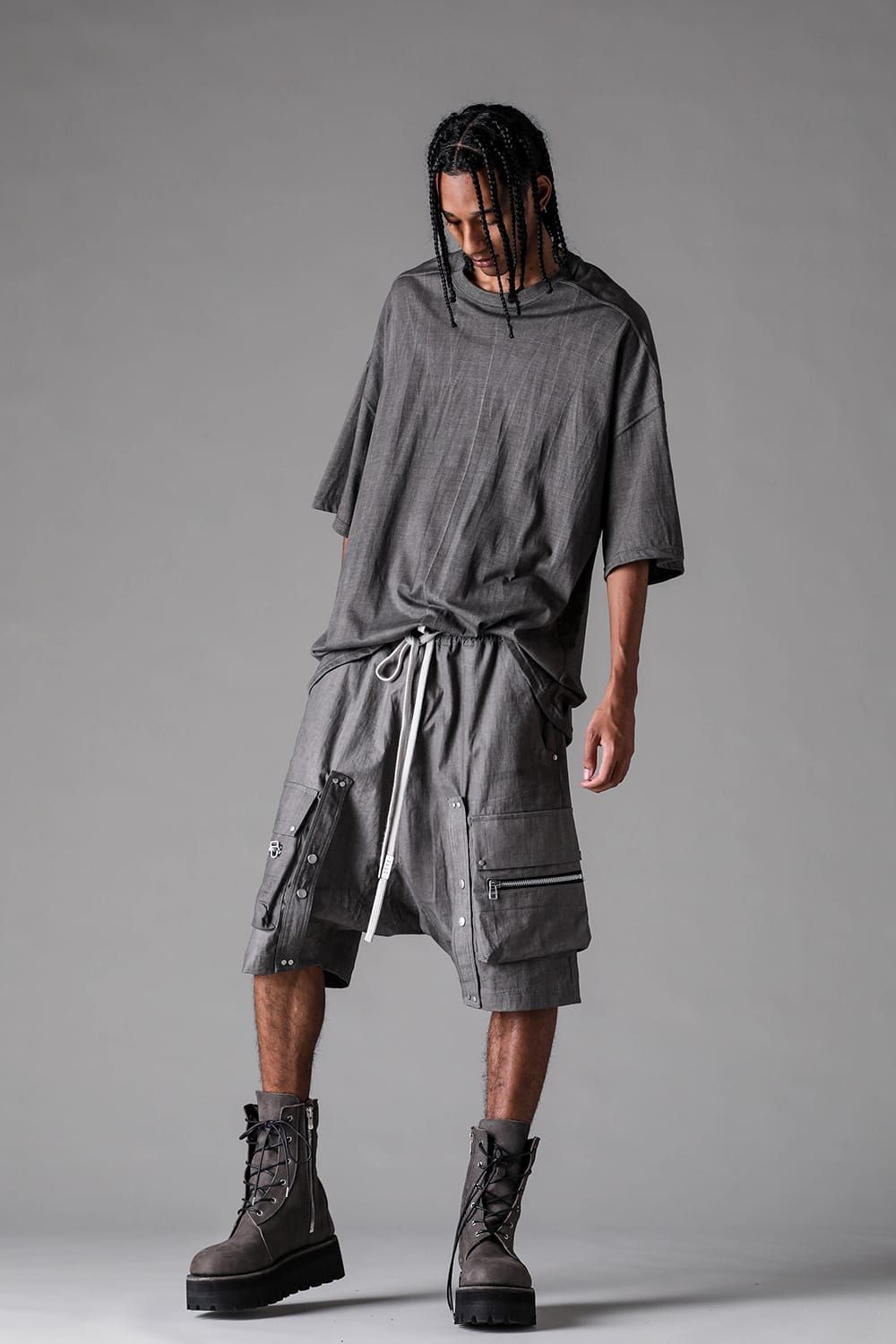 《2027SS先行予約》Sumi Dyed Jumbo Tee"L.Grey / Grey / D.Grey" / 墨染ジャンボTee"ライトグレー / グレー /ダークグレー"