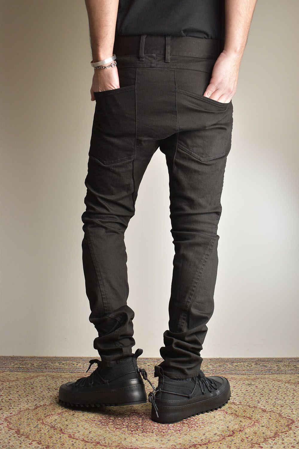 Stretch Denim Straight Slim Pants"Black" / ストレッチデニムストレートスリムパンツ"ブラック"