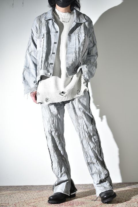 Licht Bestreben 2026SS クリーンな配色に退廃的にジャガードを施したセットアップ