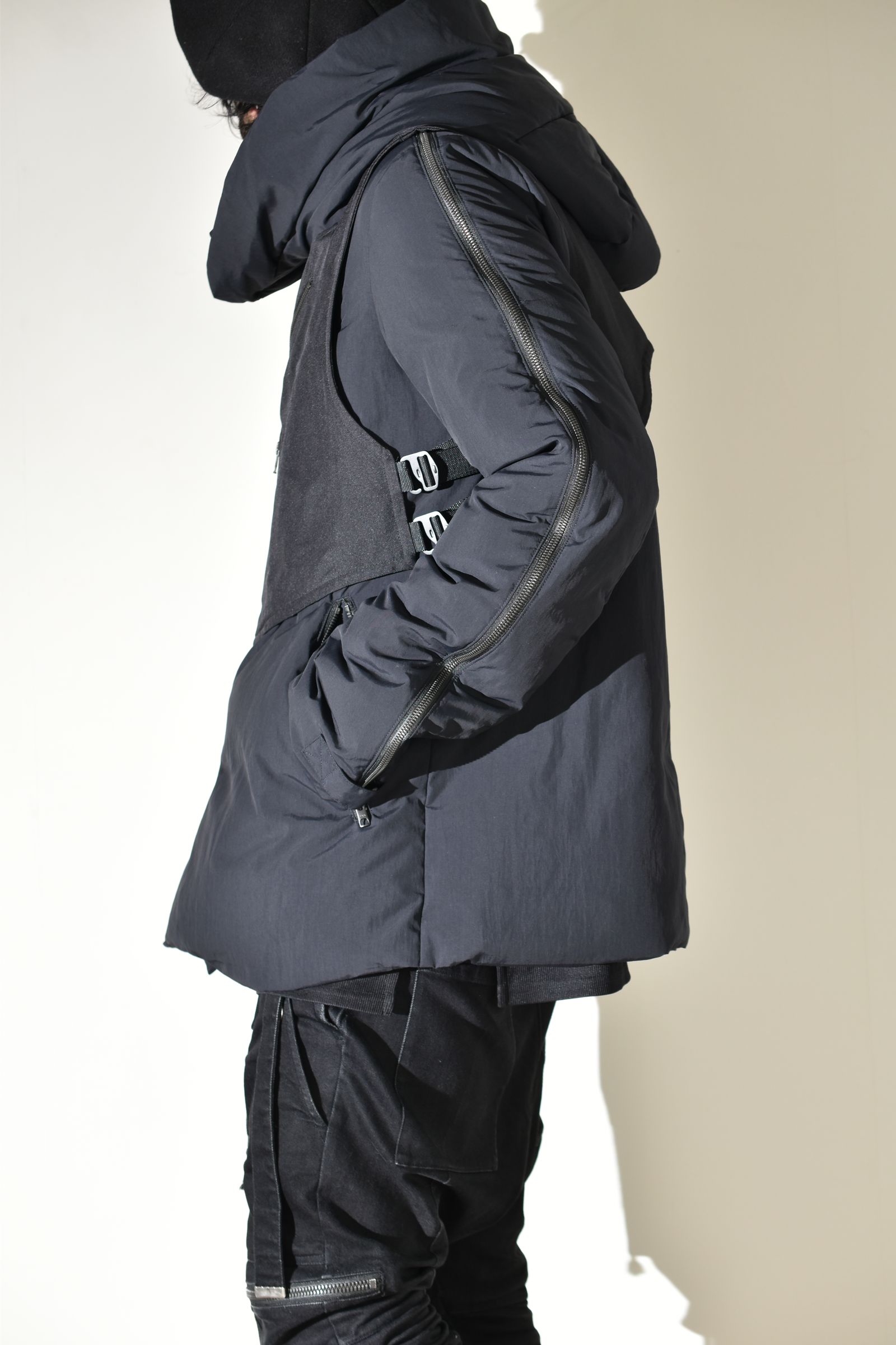 Multi Zip Down Parka Jacket (with Vest)"Black" / マルチジップダウンパーカージャケット(ベスト付き)"ブラック"