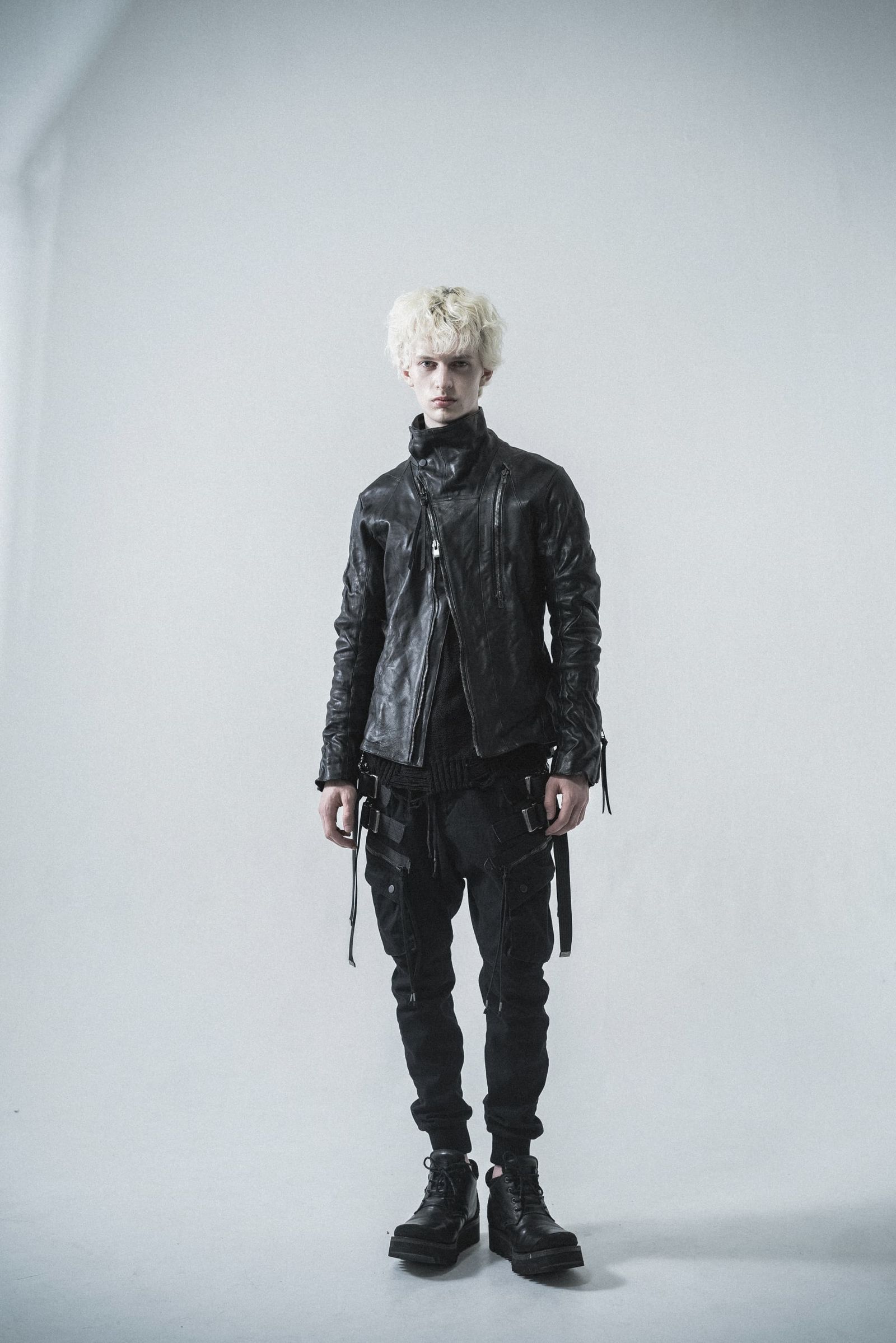 《2027SS先行予約分》Horse Leather High-Neck Jacket"Black" / ホースレザーハイネックジャケット"ブラック"