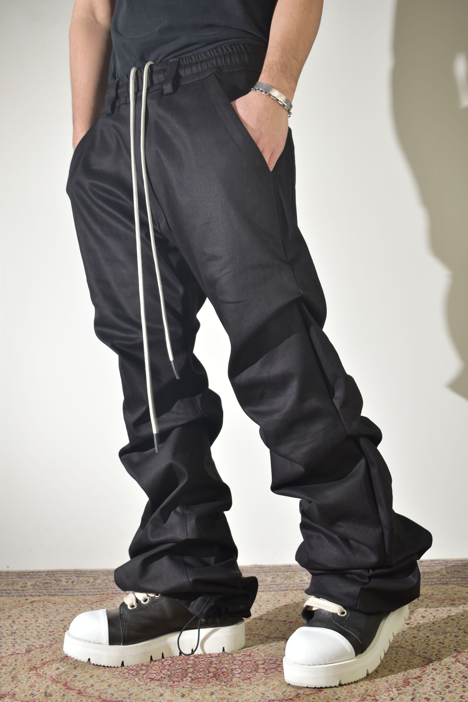 《2026AW先行予約》Boots Cut Tuck Pants"Black" / ブーツカットタックパンツ"ブラック"