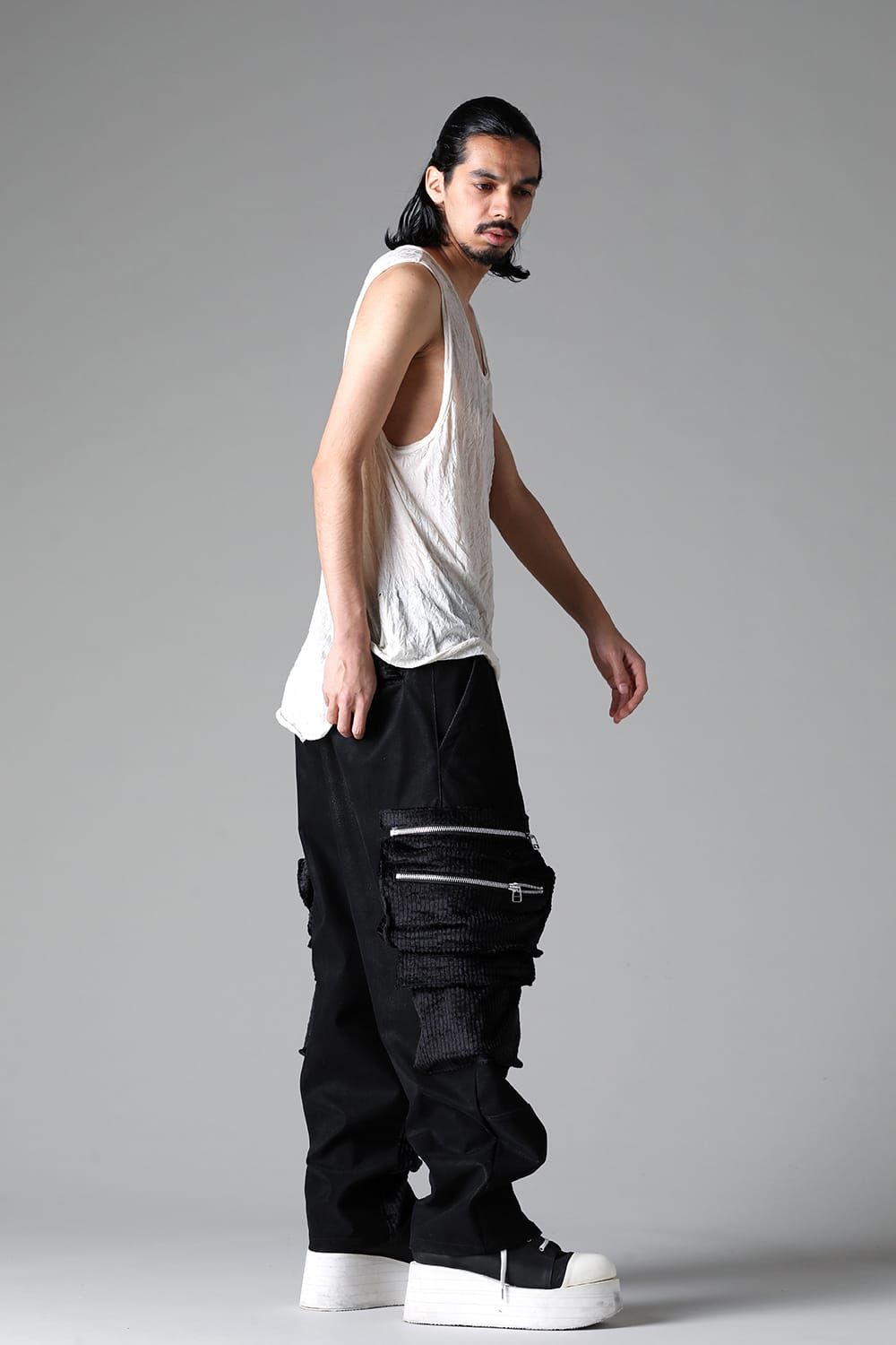 《2025AW先行予約》Gauze Washer Tank Top"Black / Grey / Ivory /Beige" /ガーゼワッシャタンクトップ"ブラック / グレー / アイボリー /ベージュ"