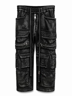 《2027SS先行予約》Coating Sarrouel Flare Pants"Black" / コーティングサルエルフレアパンツ"ブラック"