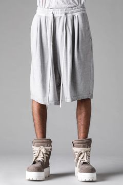 《2027SS先行予約》Sumi Dyed Lightweight French Terry Wide Shorts"L.Grey  / D.Grey" / 墨染ミニ裏毛ワイドショーツ"ライトグレー / ダークグレー"