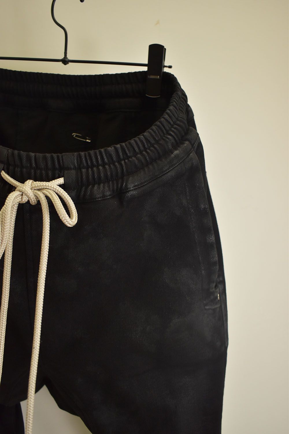 Coating Bonding  Sarouel Skinny Denim"Black" / コーティングボンディングサルエルスキニーデニム"ブラック"