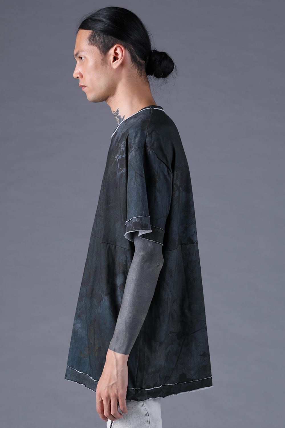 《2027SS先行予約分》Inkjet-Printed 30/- Cotton S/ST-Shirt"Charcoal" / インクジェットプリント30/-天竺ショートスリーブTee"チャコール"