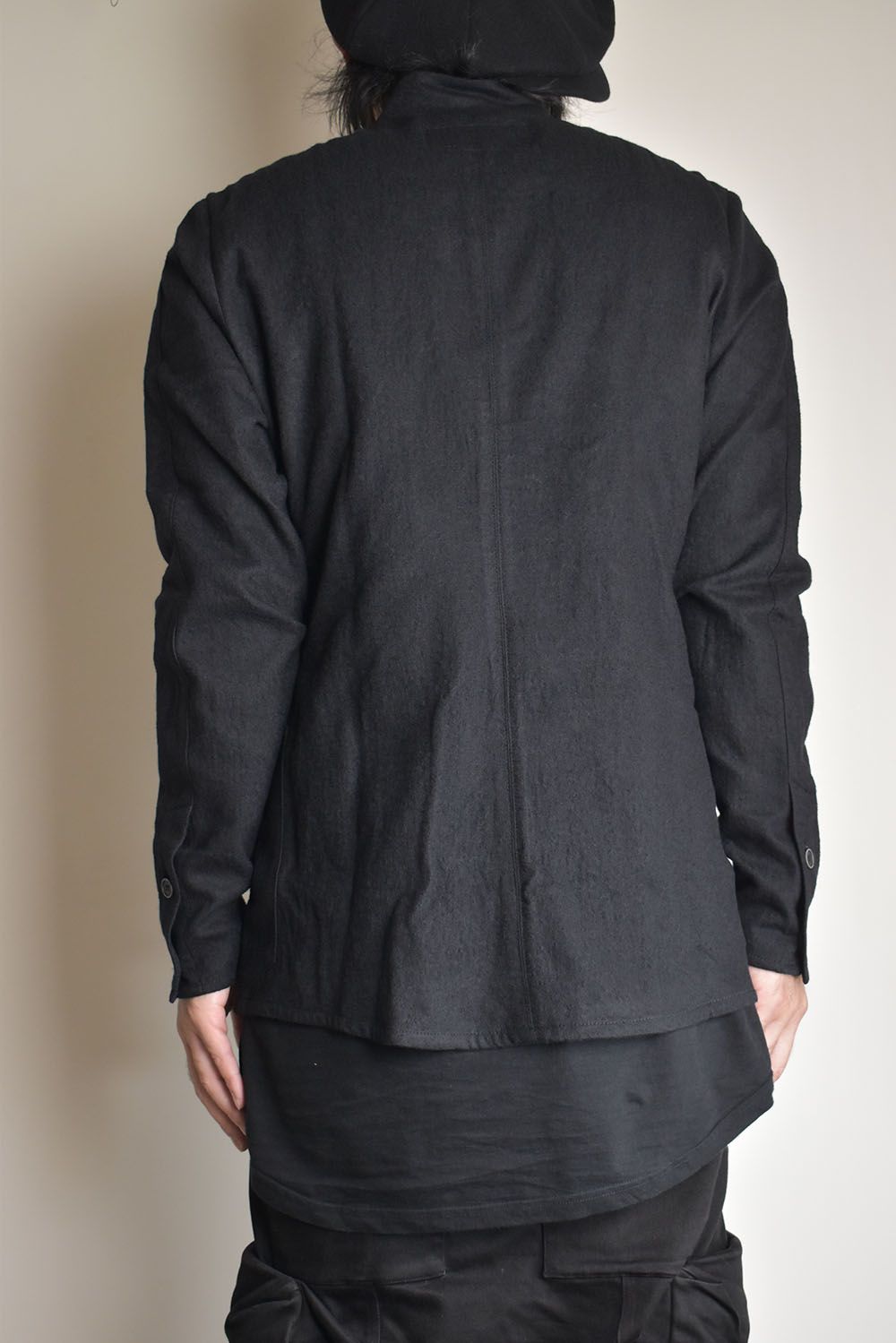 Stand Collar Shirts"Lamp Black"/スタンドカラーシャツ"ランプブラック"