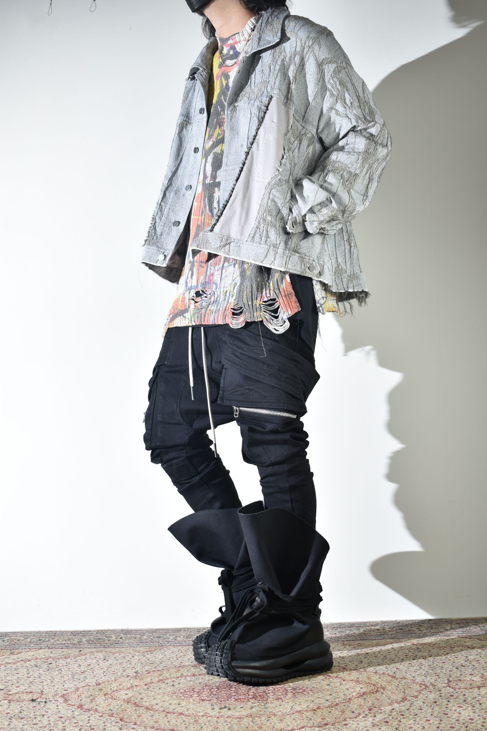 サルエルスキニーも合うサックブーツ