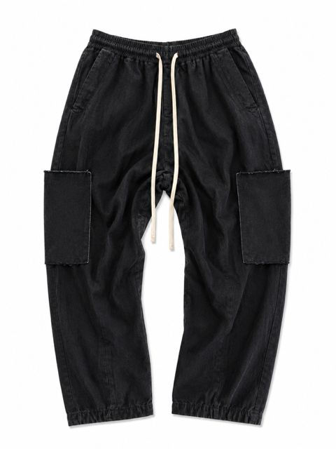 《2027SS先行予約》Wide Cargo Pants"Black" / ワイドカーゴパンツ"ブラック"