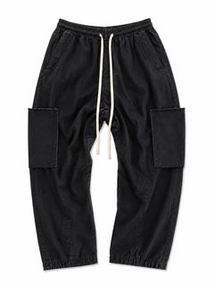 《2027SS先行予約》Wide Cargo Pants"Black" / ワイドカーゴパンツ"ブラック"