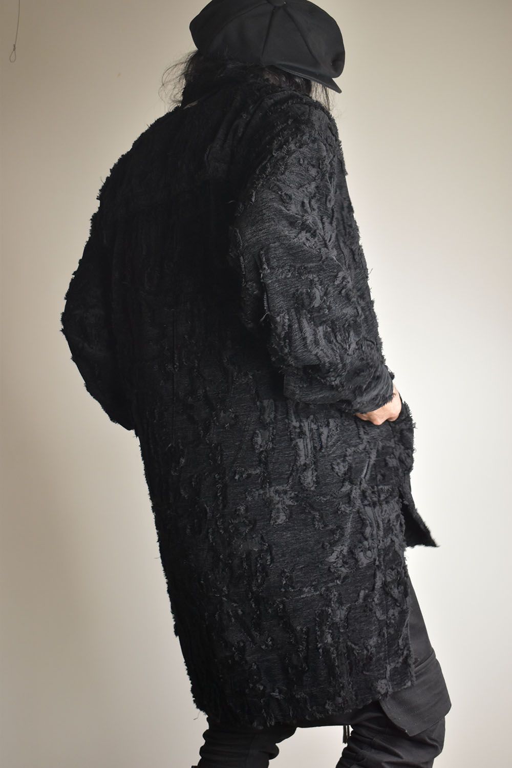 Jacguard Long Shirts"Black"/ジャガードロングシャツ"ブラック"