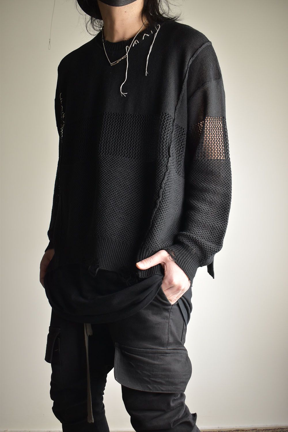 Crash Summer Knit"Black" / クラッシュサマーニット"ブラック"