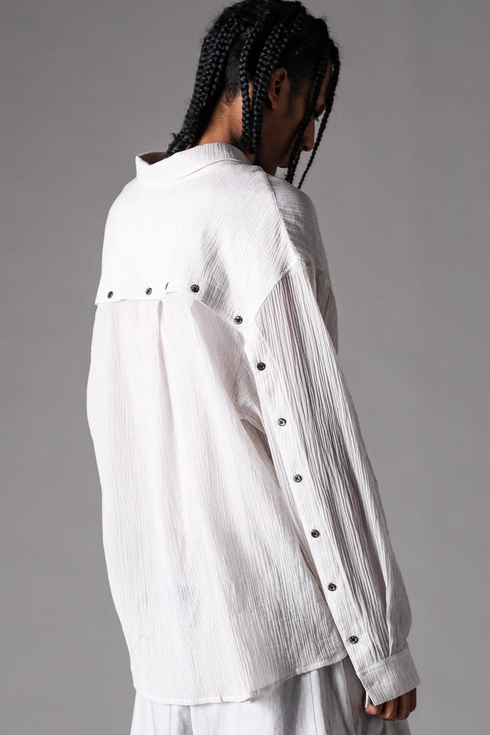 《2027SS先行予約》Stripe Buck Button Shirts"Black Stripe / White Stripe / Brown Stripe" / ストライプバックボタンシャツ"ブラックストライプ /ホワイトストライプ /ブラウンストライプ"