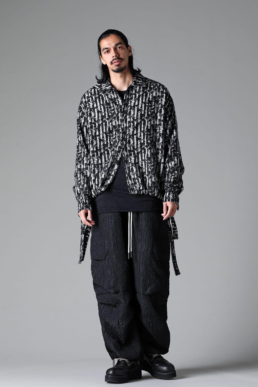 《2025AW先行予約》Geometry Cargo Wide Pants"Black" / ジオメトリーカーゴワイドパンツ"ブラック"