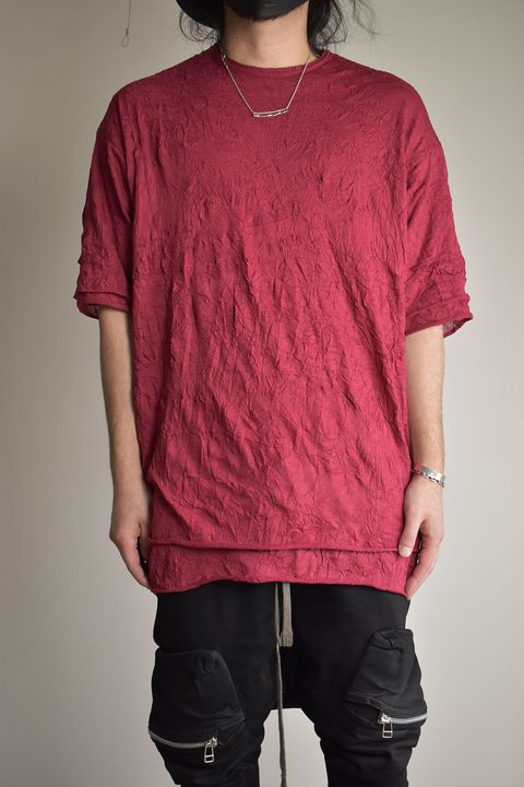 Gauze Washer Over Sized Tee"Red"/ガーゼワッシャーオーバーサイズTee"レッド"