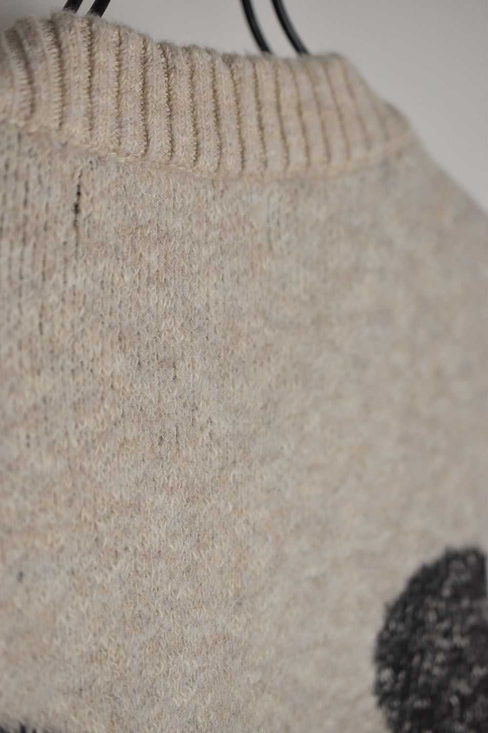 Polka Pattern Knit Cardigan"BG×GY"/ポルカパターンニットカーディガン"ベージュ×グレー"