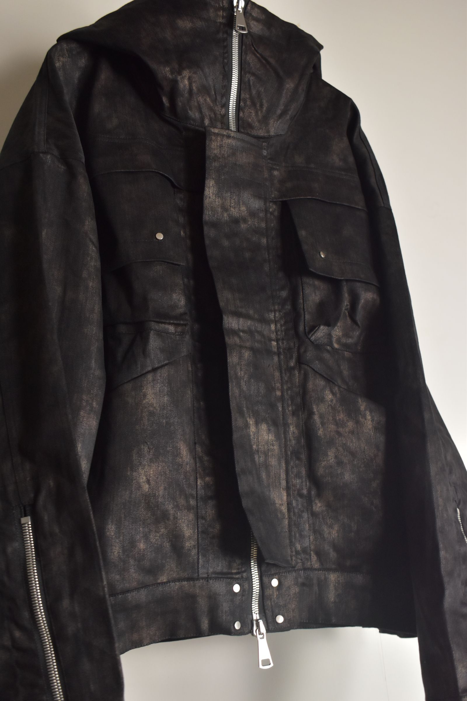 Metal Steam Camouflage Hooded Blouson"Black × Brown" / メタルスチームカモフラージュ フーデッドブルゾン"ブラック×ブラウン"