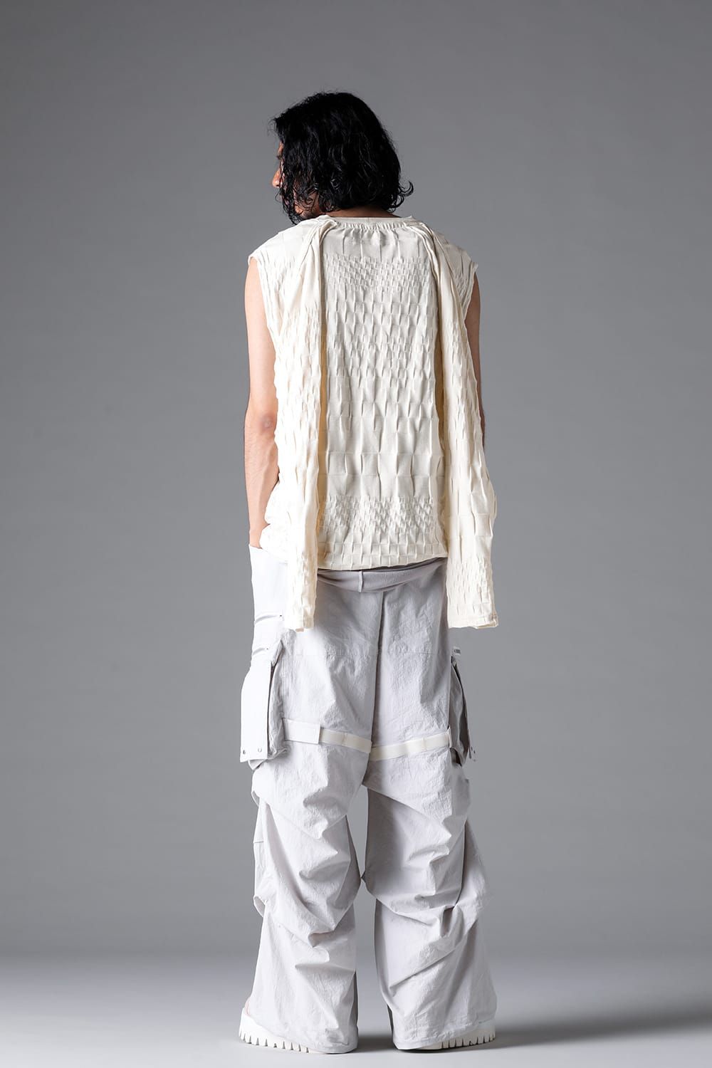《2026SS先行予約》Gradient Plaid Pattern Shiva Long Sleeve Tee "Black / Cream" / グラデーションチェックパターンシヴァロングスリーブ"ブラック/クリーム"
