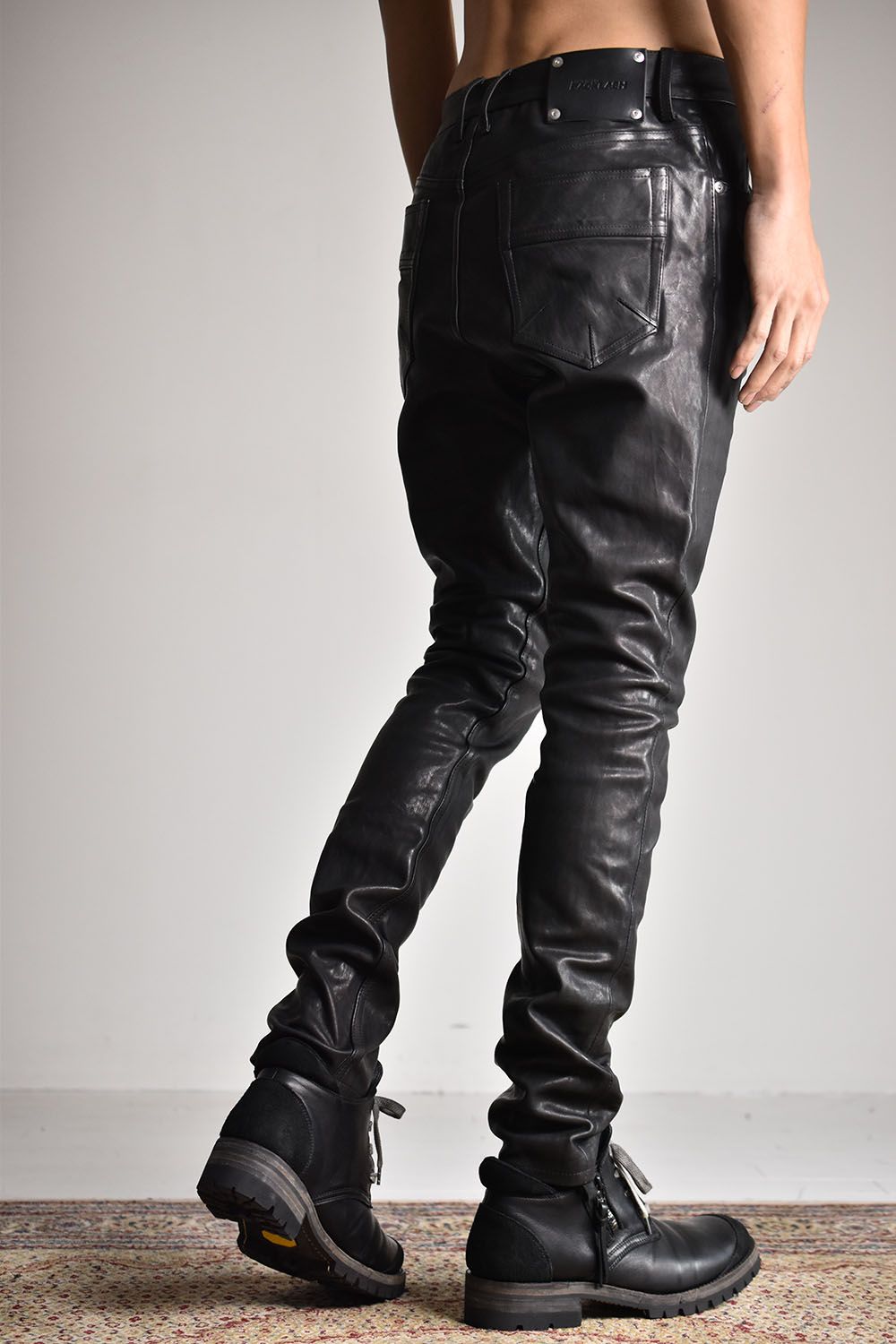 MARYAM  Kip Garment Dye Leather Pants"Black"/マリアムキップ製品染レザーパンツ"ブラック"