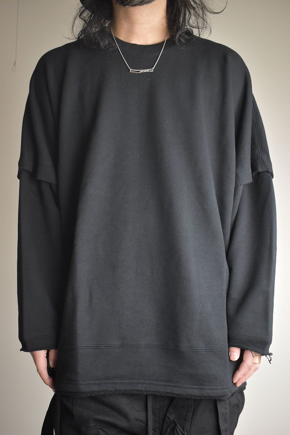 Sweat Oversize Pullover"Black" / スウェットオーバープルオーバー"ブラック"