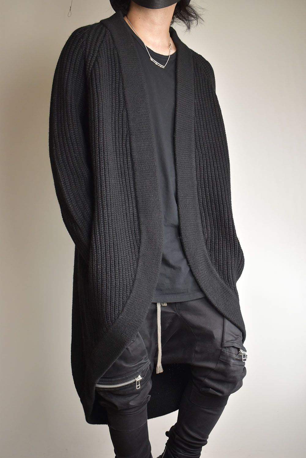 Knit Long Cardigan"Black"/ニットロングカーディガン"ブラック"