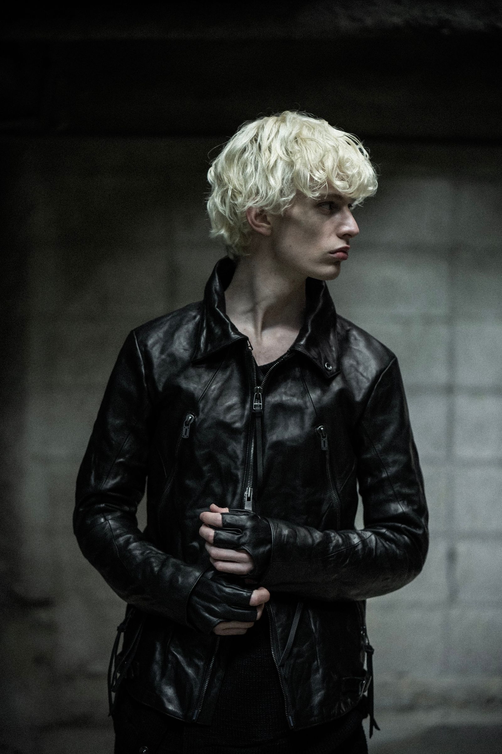 Horse Leather Collar Detachable Jacket"Black" / ホースレザーカラーデタッチャブルジャケット"ブラック"