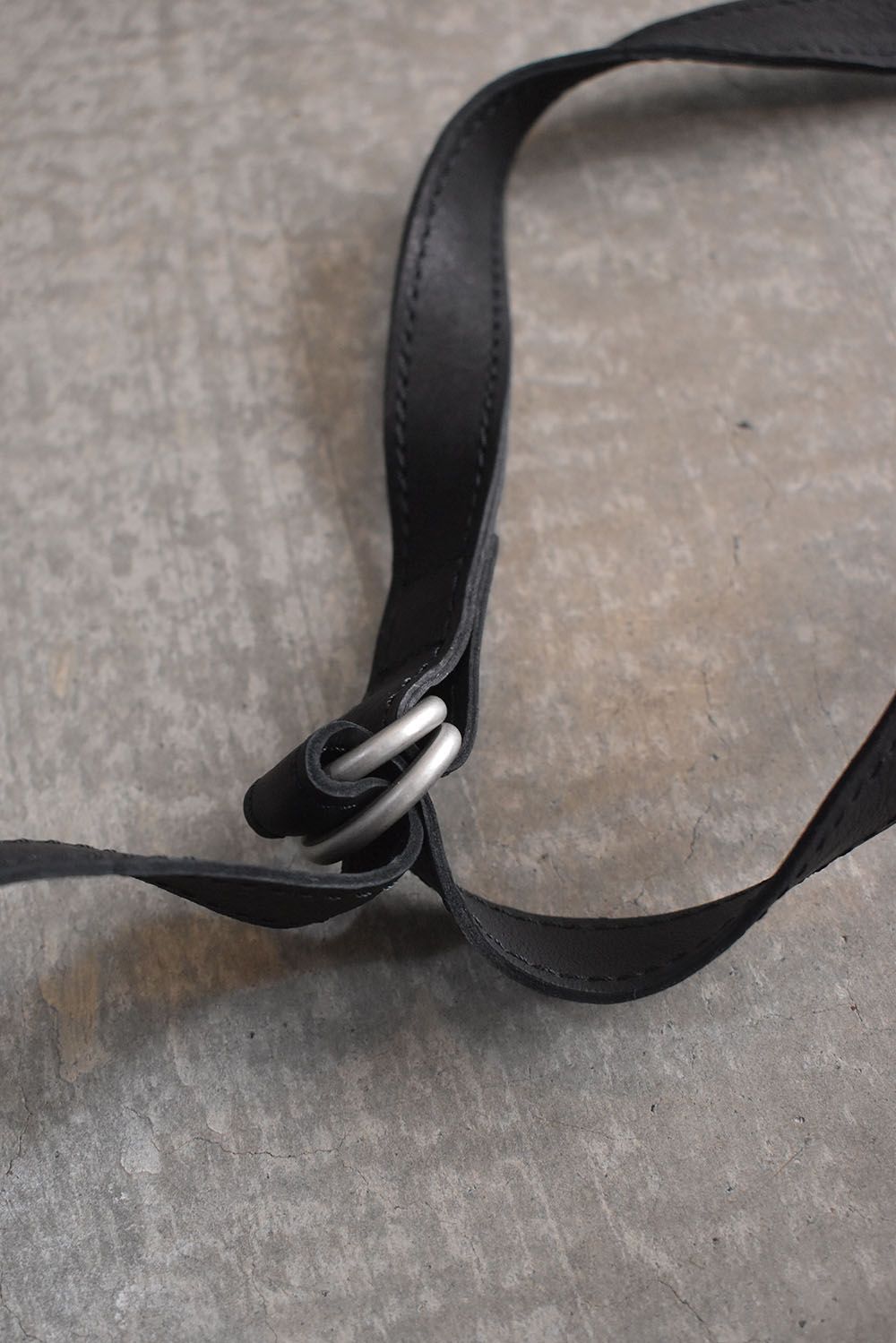 Japan Calf Product Wash Rider's Succotch"Black" / ジャパンカーフ製品洗いライダースサコッシュ"ブラック"