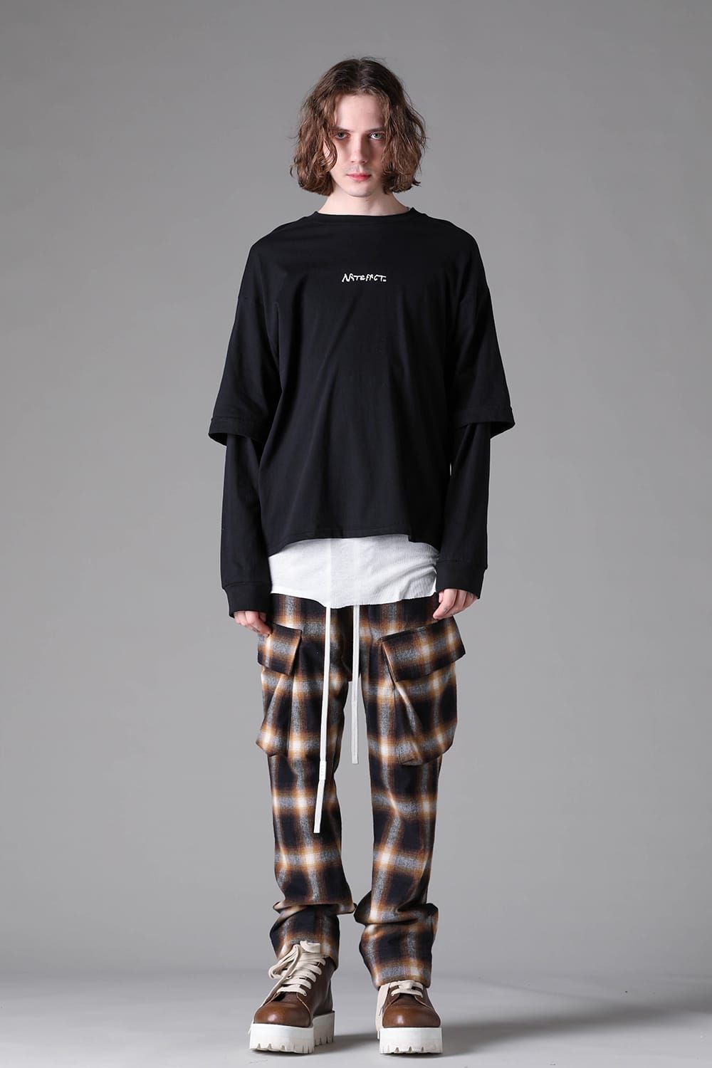 《2026AW先行予約》Printed Layerd Long Sleeve "Black / プリントレイヤードロングスリーブ"ブラック"