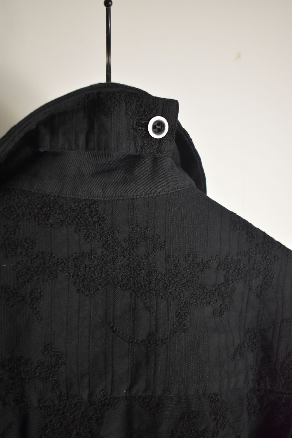 Embroidered Striped Blouson"Black" / 刺繍ストライプブルゾン"ブラック"