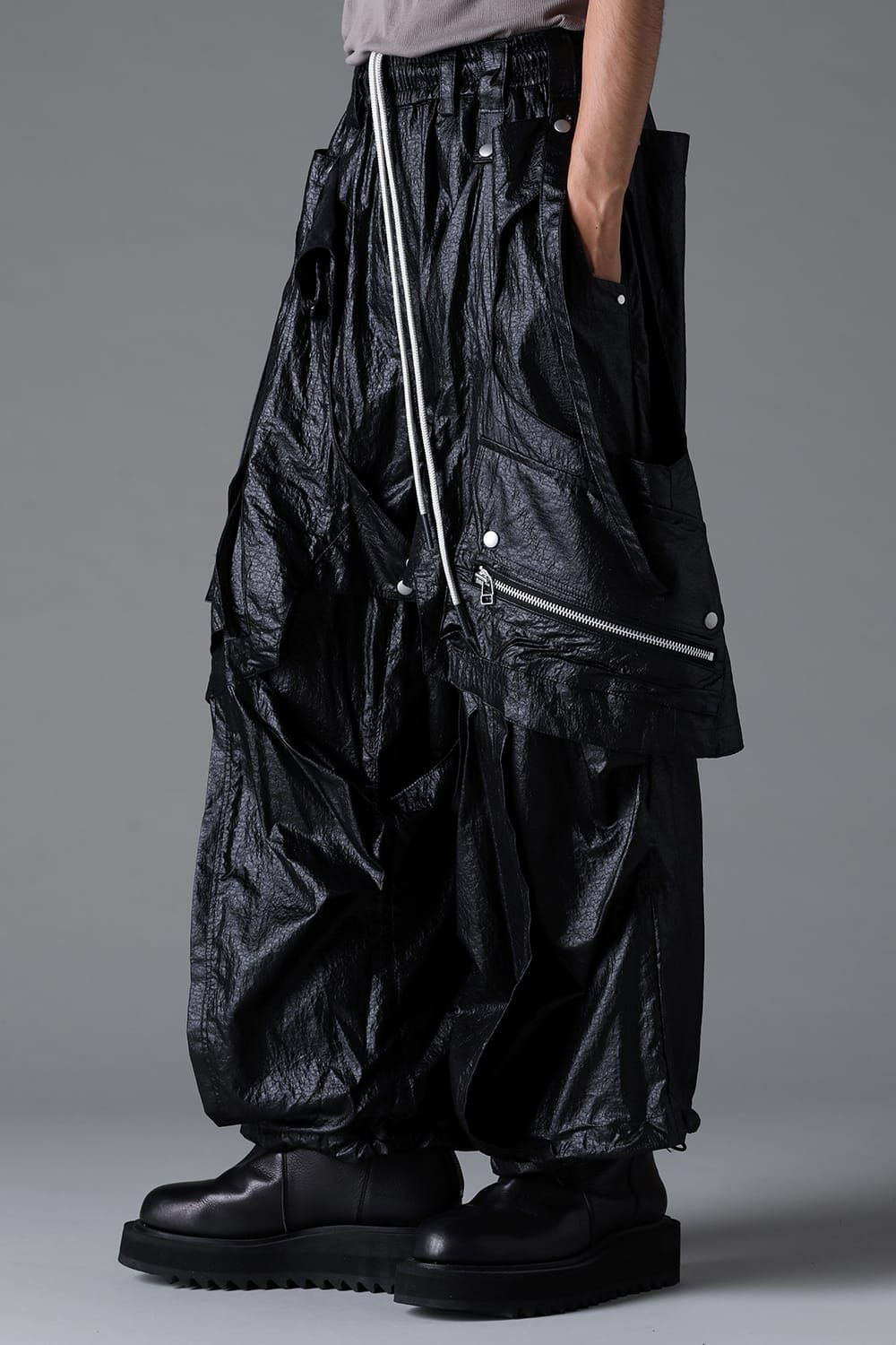 《2026SS先行予約》Parachute Cargo Wide Pants"Black" / パラシュートカーゴワイドパンツ"ブラック"
