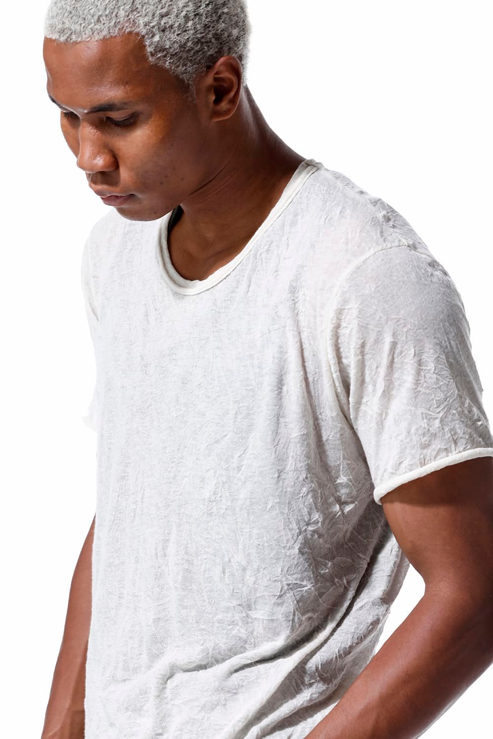 《2026SS先行予約》Gauze Washer Crew Neck Tee "Black/White/Ivory/Beige/Grey"/ガーゼワッシャークルーネックTee"ブラック/ホワイト/アイボリー/ベージュ/グレー"
