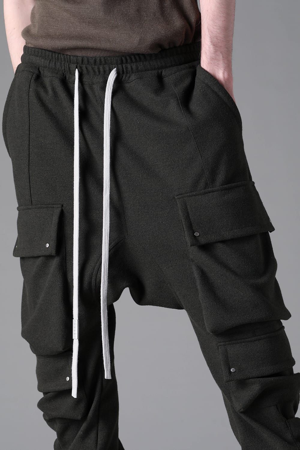 《2026AW先行予約》Knit Jersey Military Sarrouel Easy Pants"Black / Khaki" / ニットジャージーミリタリーサルエルイージーパンツ"ブラック / カーキ"