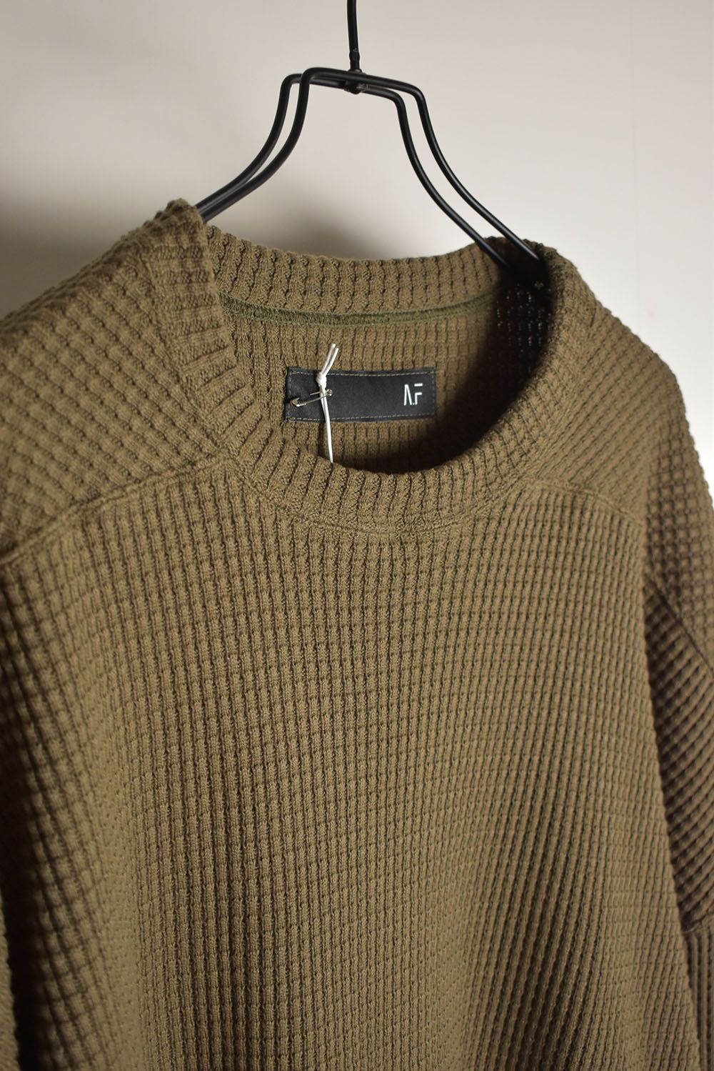 Heavy Waffle Over Size Top"Olive" / ヘビーワッフルオーバーサイズトップ"オリーブ"