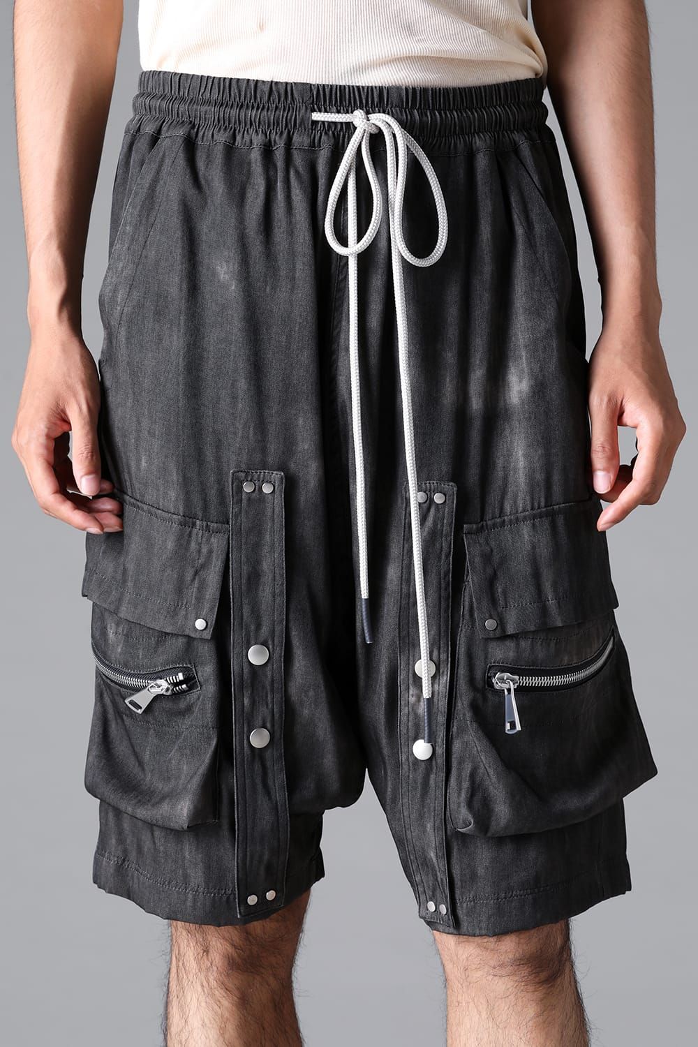 《2026SS先行予約》Cargo Shorts"Black / Uneven D.Grey / Uneven Grey" / カーゴショーツ"ブラック/アンイーブンダークグレー/アンイーブングレー"