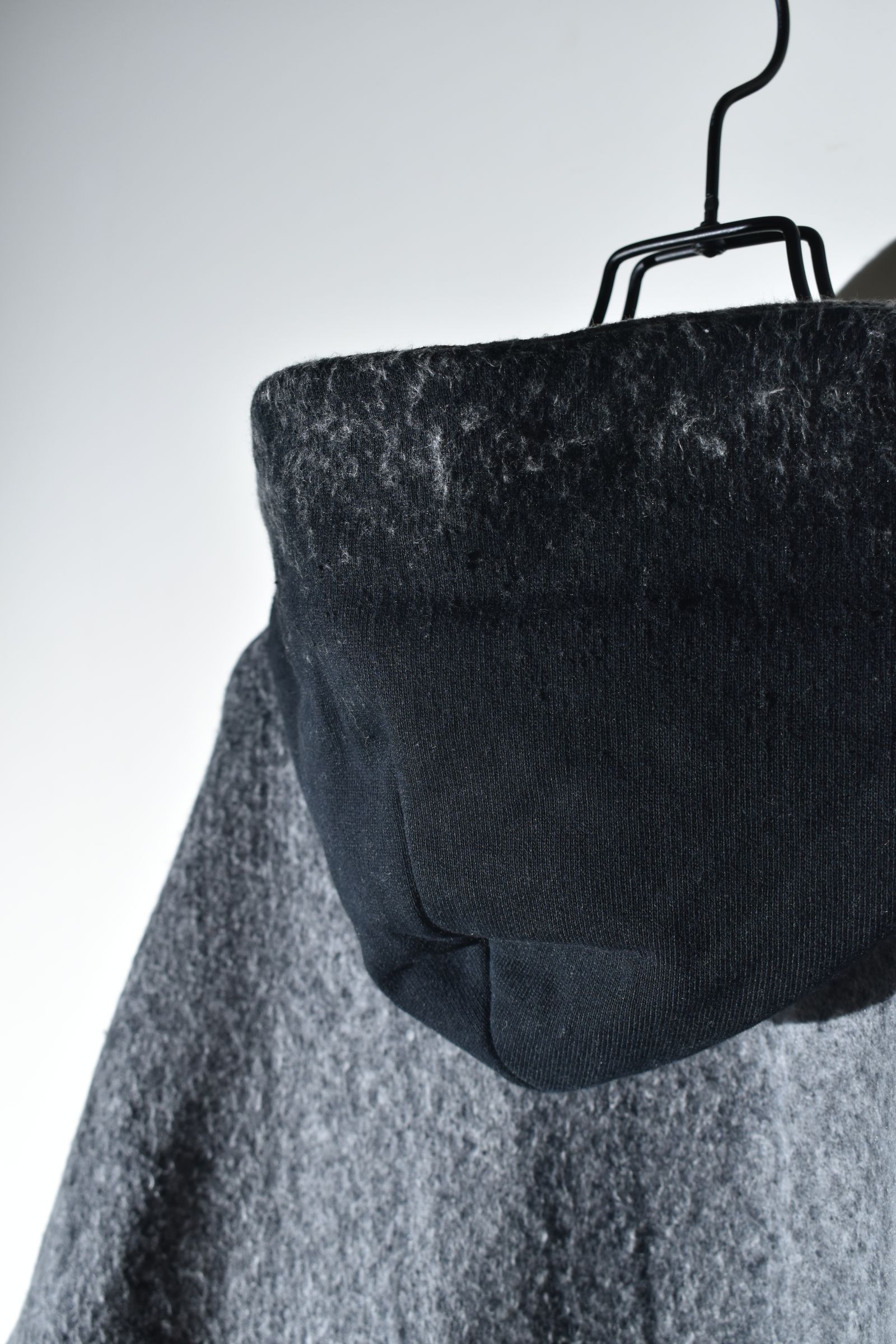 Gradient Needle Punch Double Zip Hoodie "Black Based" / グラデーションニードルパンチダブルジップフーディ"ブラックベース"