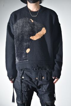 Dog Motif Intarsia Sweater "Black" / ドッグモチーフインターシャセーター"ブラック"