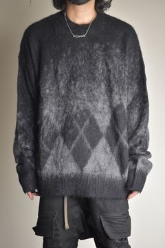 Mohair Alpaca Knit Pullover"Black Grap" / モヘアアルパカニットプルオーバー"ブラックグレープ"