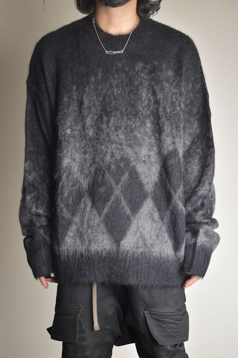 Mohair Alpaca Knit Pullover"Black Grap" / モヘアアルパカニットプルオーバー"ブラックグレープ"