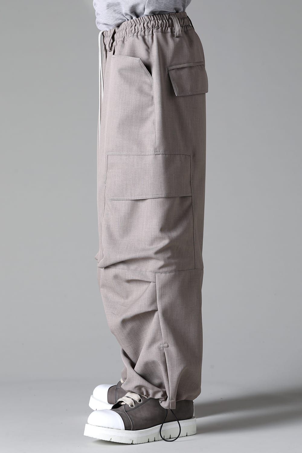 《2025AW先行予約》Cargo Wide Pants"Black / Grey" / カーゴワイドパンツ"ブラック/グレー"