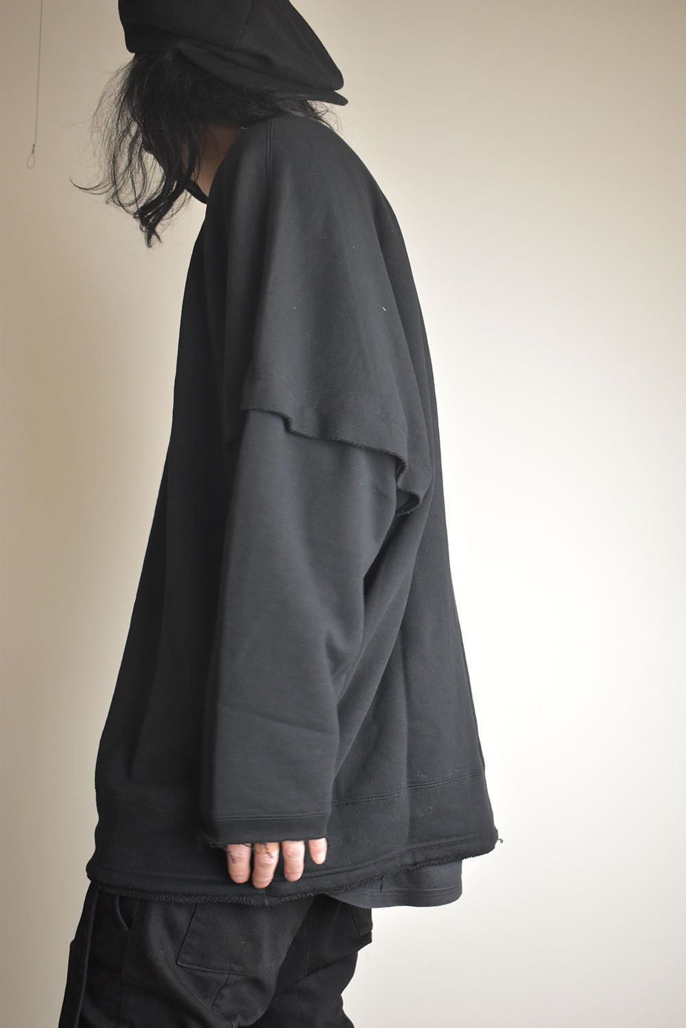 Sweat Oversize Pullover"Black" / スウェットオーバープルオーバー"ブラック"