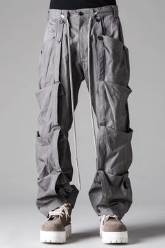 《2027SS先行予約》Sumi Dyed  Side Layered Pants"Grey / L.Grey" / 墨染サイドレイヤードパンツ"グレー / ライトグレー"