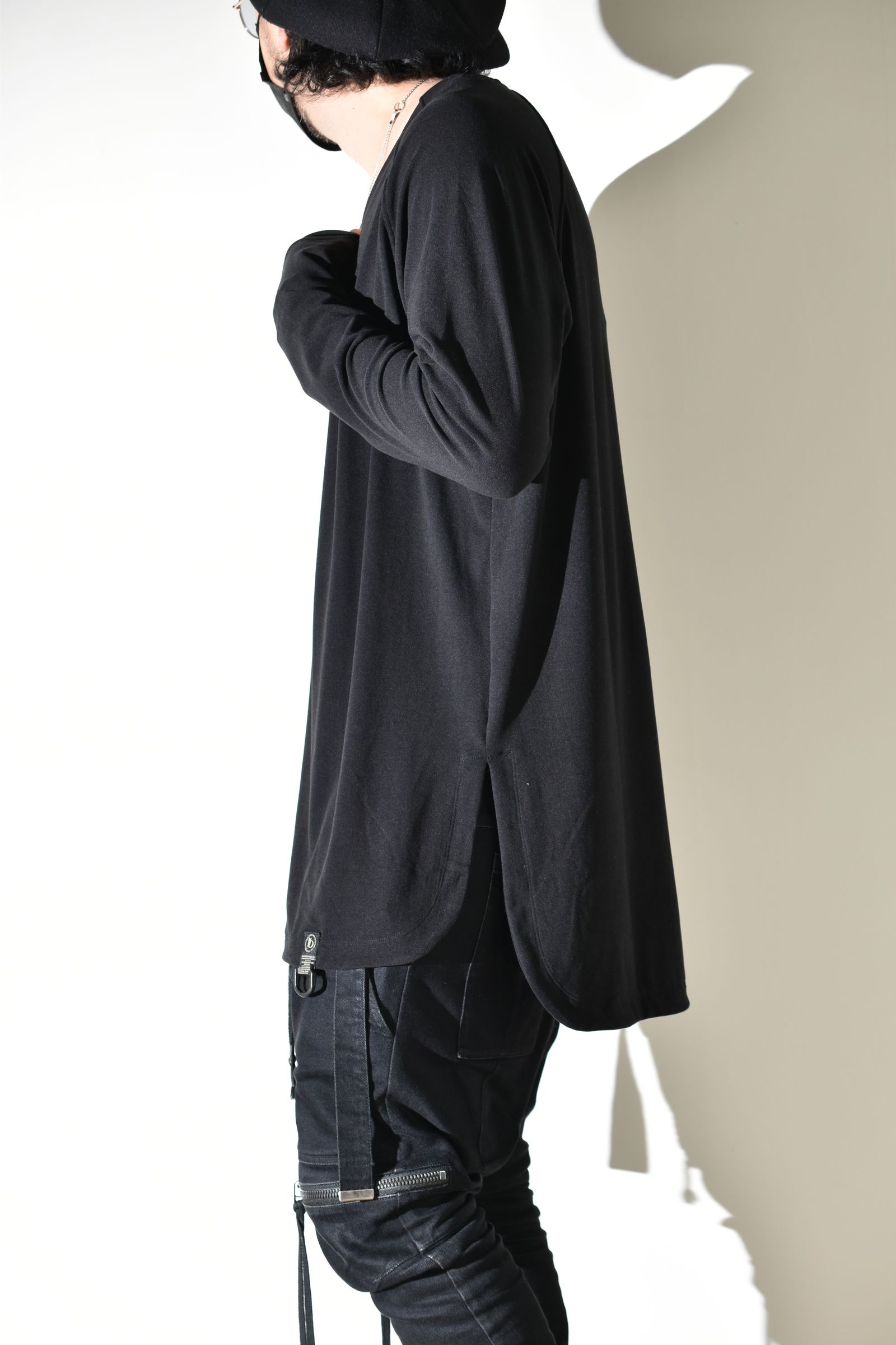 Loose Neck Premier Long Sleeve Tee"Black" /  ルーズネックプレミアロングスリーブTee"ブラック"